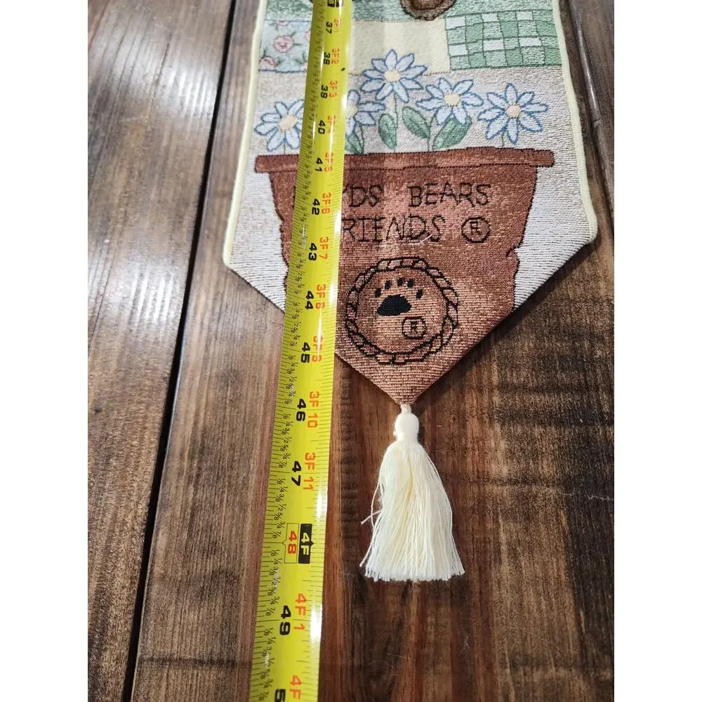 Boyds Bears Daisy Fields Lamb Butterfly Nursery Tapestry Wall Hanging Bellpull